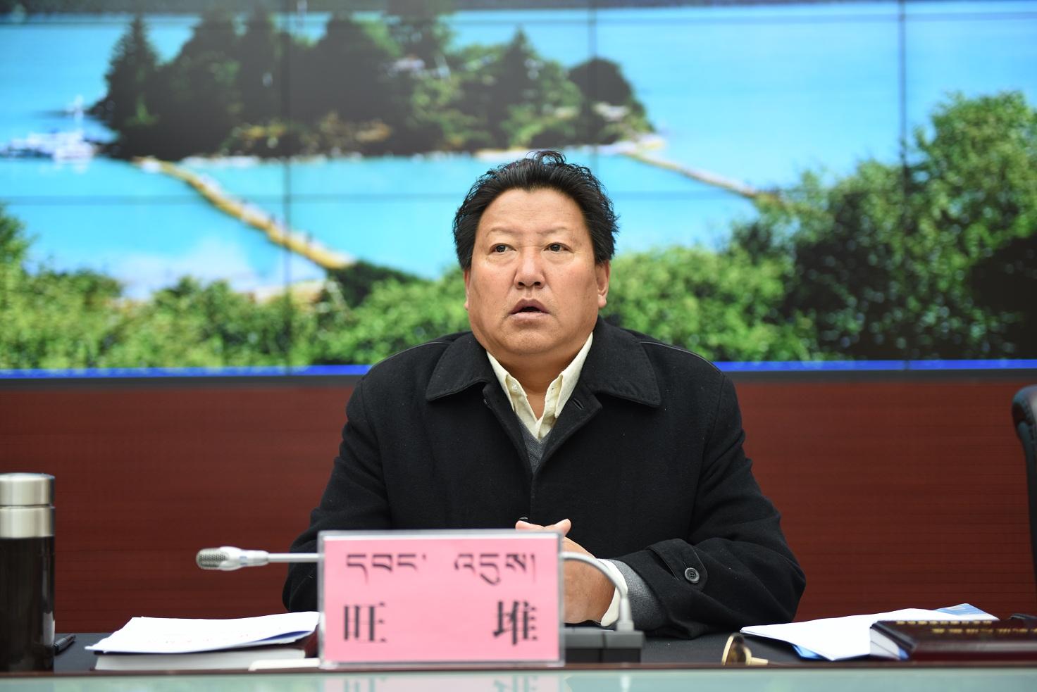 圖為：市委副書(shū)記、市長(zhǎng)旺堆出席會(huì)議并作重要講話.JPG