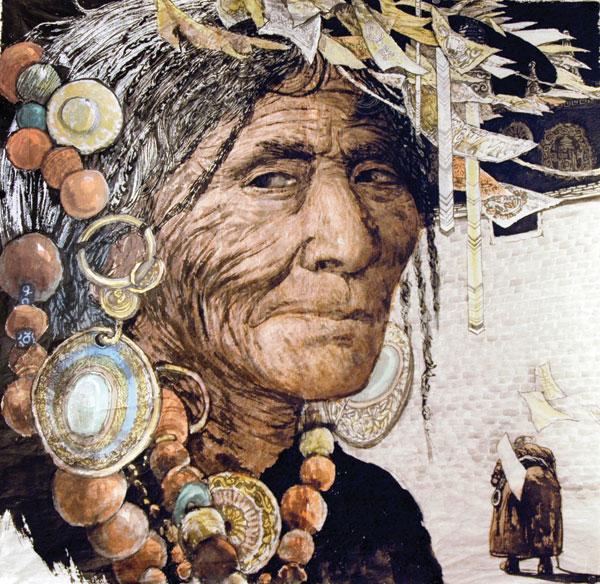 9、《藏族老阿媽》國畫148.5x144.4cm-2008年作.jpg